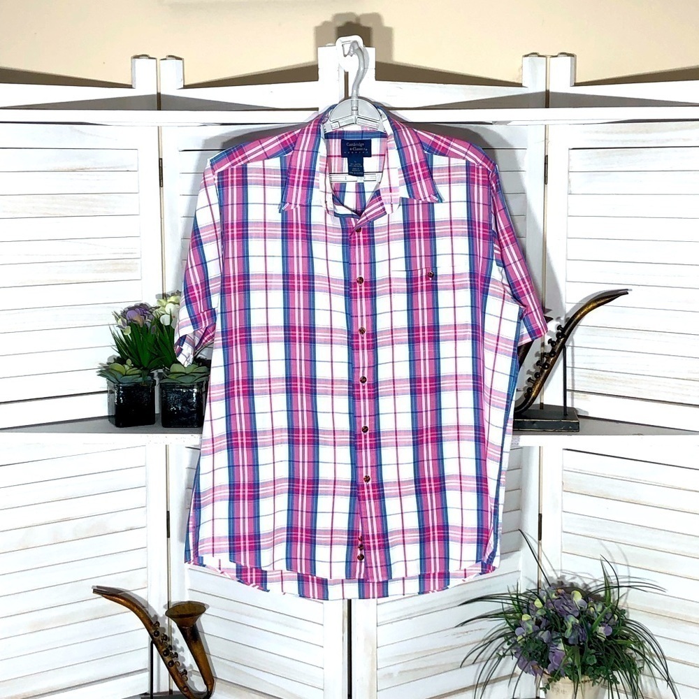 Vintage 90s Mervyns Cambridge Classics Plaid Shirt Large